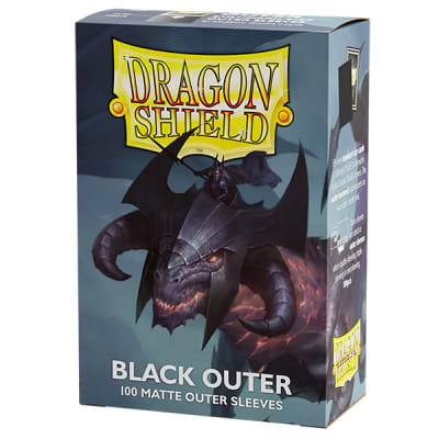 DRAGON SHIELD SLEEVES: STANDARD- MATTE OUTER SLEEVES - BLACK (100 CT.)