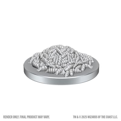 D&D NOLZURS MARVELOUS MINIATURES: UNPAINTED MINIS- WAVE 28- SWARM OF ROT GRUBS & ROT GRUB VICTIM