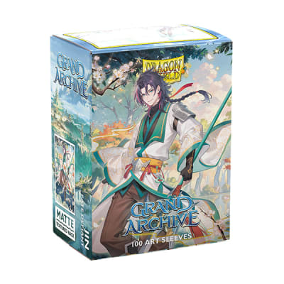 DRAGON SHIELD SLEEVES: STANDARD- MATTE 'GRAND ARCHIVE' JIN, FATE DEFIANT (100)