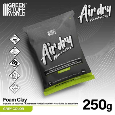 AIR DRY FOAM CLAY 250GR. - GRIS