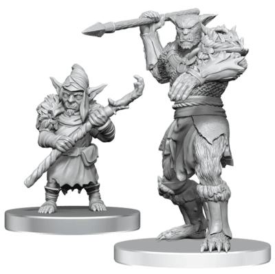 D&D NOLZUR'S MARVELOUS MINIATURES: UNPAINTED MINIS- WAVE 28- BUGBEAR STALKER & GOBLIN HEXER