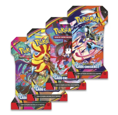 POKEMON TCG: SPANISH MEGA EVOLUTION 04 CHAOS RISING- SLEEVED BOOSTER