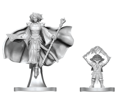 D&D NOLZUR'S MARVELOUS MINIATURES - UNPAINTED MINIS- WAVE 29- GNOME WARLOCK & AASIMAR WIZARD
