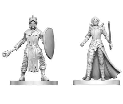 D&D NOLZUR'S MARVELOUS MINIATURES - UNPAINTED MINIS- WAVE 29- BLACK GAUNTLET & ZHENTILAR PALADIN OF