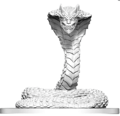 D&D NOLZUR'S MARVELOUS MINIATURES - UNPAINTED MINIS- WAVE 29- GUARDIAN NAGA