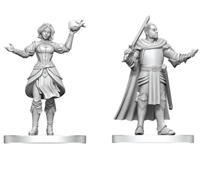 D&D NOLZUR'S MARVELOUS MINIATURES - UNPAINTED MINIS- WAVE 29- KNIGHT & MAGE APPRENTICE