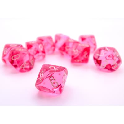 10d10 Translucent Pink/White