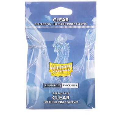 DRAGON SHIELD SLEEVES: PERFECT FIT STANDARD- THICK INNER SLEEVES- CLEAR (100 CT.)