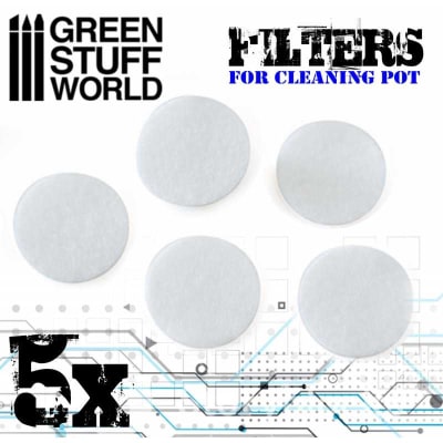 FILTROS RECIPIENTE LIMPIEZA AEROGRAFO / AIRBRUSH CLEANING POT FILTERS X5