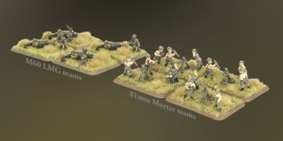 WORLD WAR 3: AMERICAN- AIRMOBILE MACHINE-GUN AND MORTAR PLATOONS (X28 FIGURES)