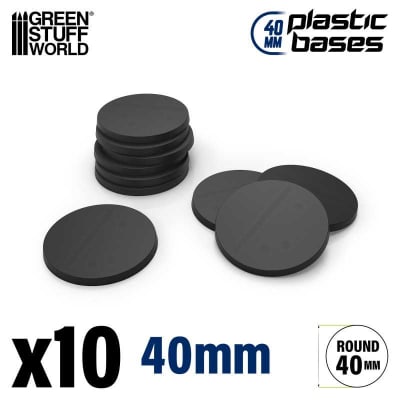 PEANA PLASTICO REDONDA / PLASTIC ROUND BASE 40MM (PACK X10)
