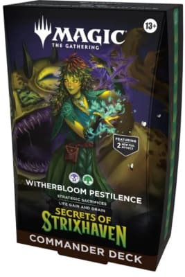 MTG: SPANISH SECRETS OF STRIXHAVEN COMMANDER DECK - WITHERBLOOM PESTILENCE