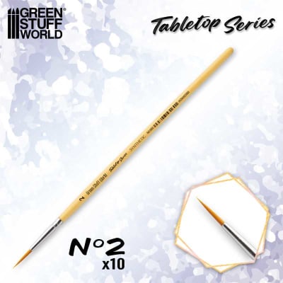 TABLETOP SERIES SET PINCELES SINTETICOS 2 (PACK X10)