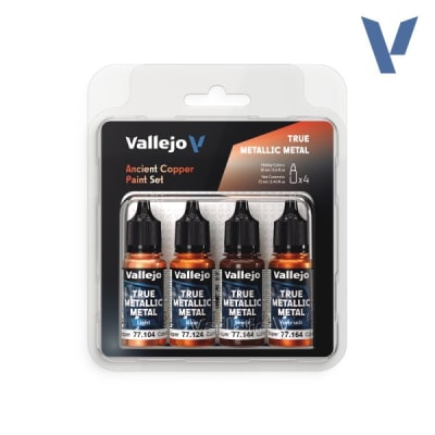 TRUE METALLIC METAL SET: ANCIENT COPPER (4 COLOR SET), 18 ML.