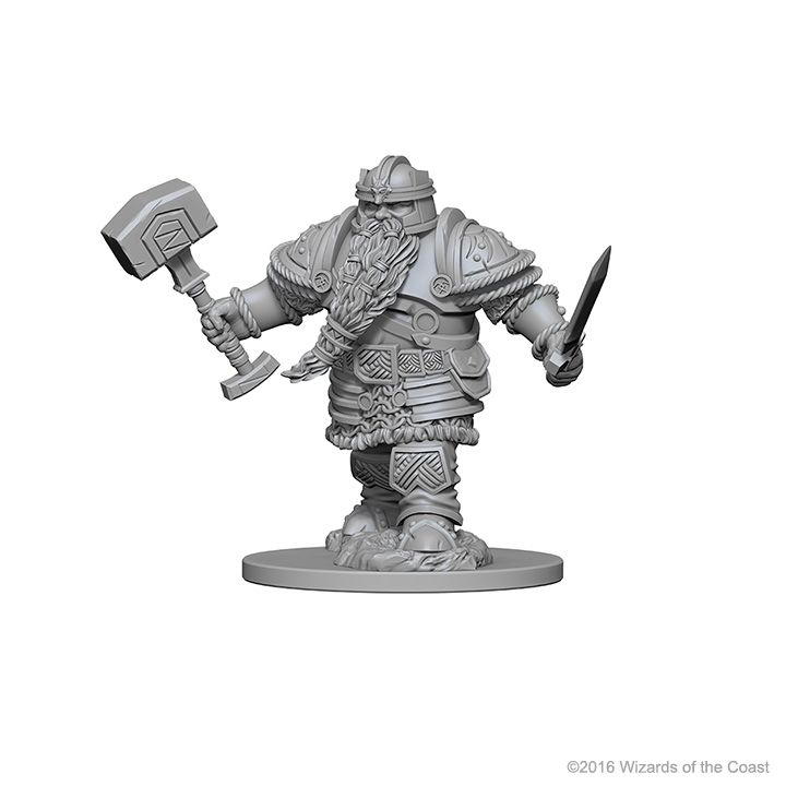 D&D NOLZUR'S MARVELOUS UNPAINTED MINIS: DWARF MALE FIGHTER OLD1