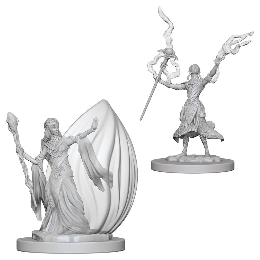 D&D NOLZUR'S MARVELOUS UNPAINTED MINIS: ELF FEMALE WIZARD OLD1