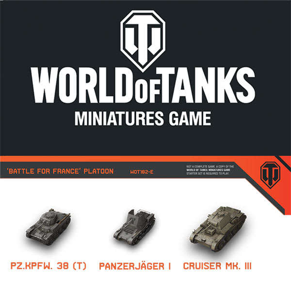WORLD OF TANKS: BATTLE FOR FRANCE TANK PLATOON (PANZER 38T, PANZERJAGER 1, CRUISER III)1
