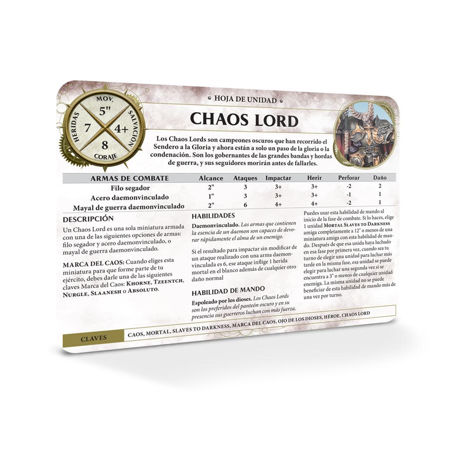 WARSCROLL CARDS: SLAVES TO DARKNESS (ESPAÑOL)3