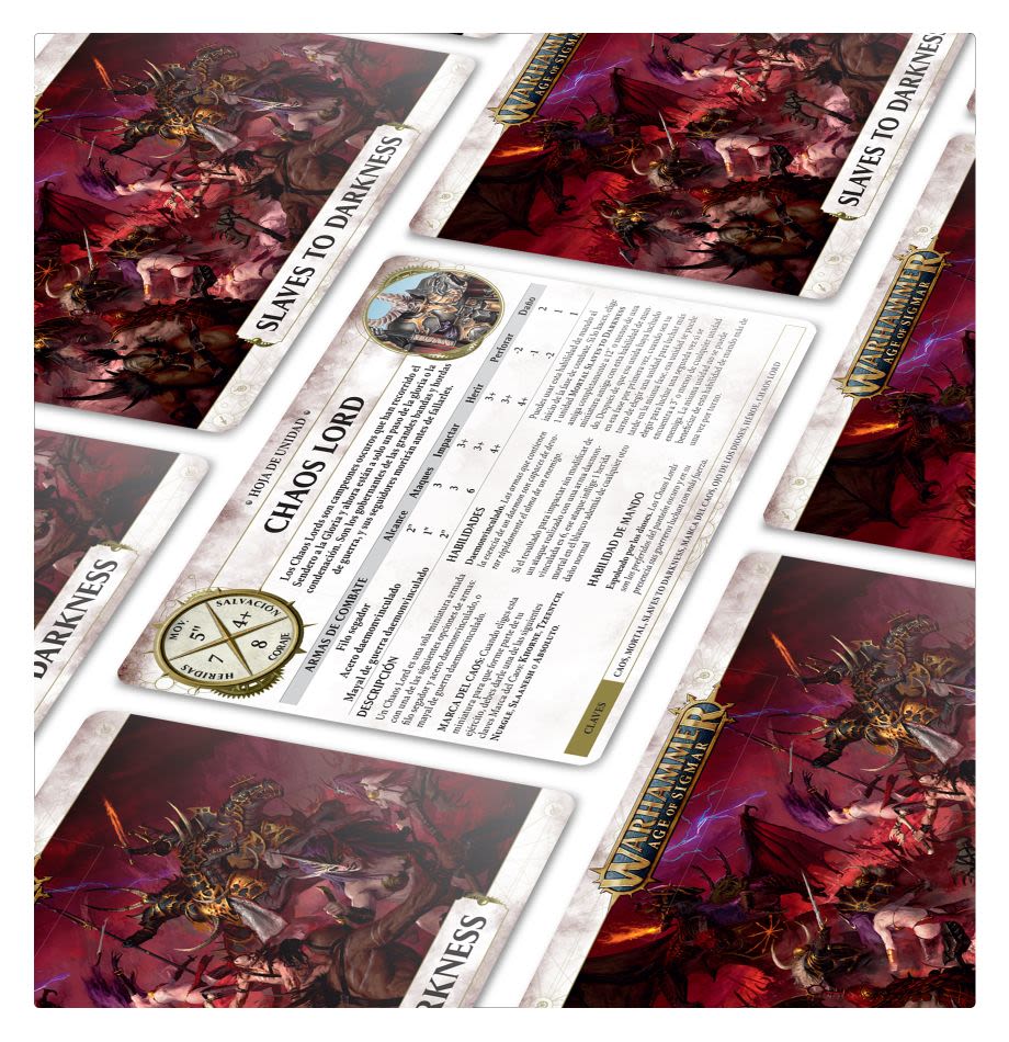 WARSCROLL CARDS: SLAVES TO DARKNESS (ESPAÑOL)4