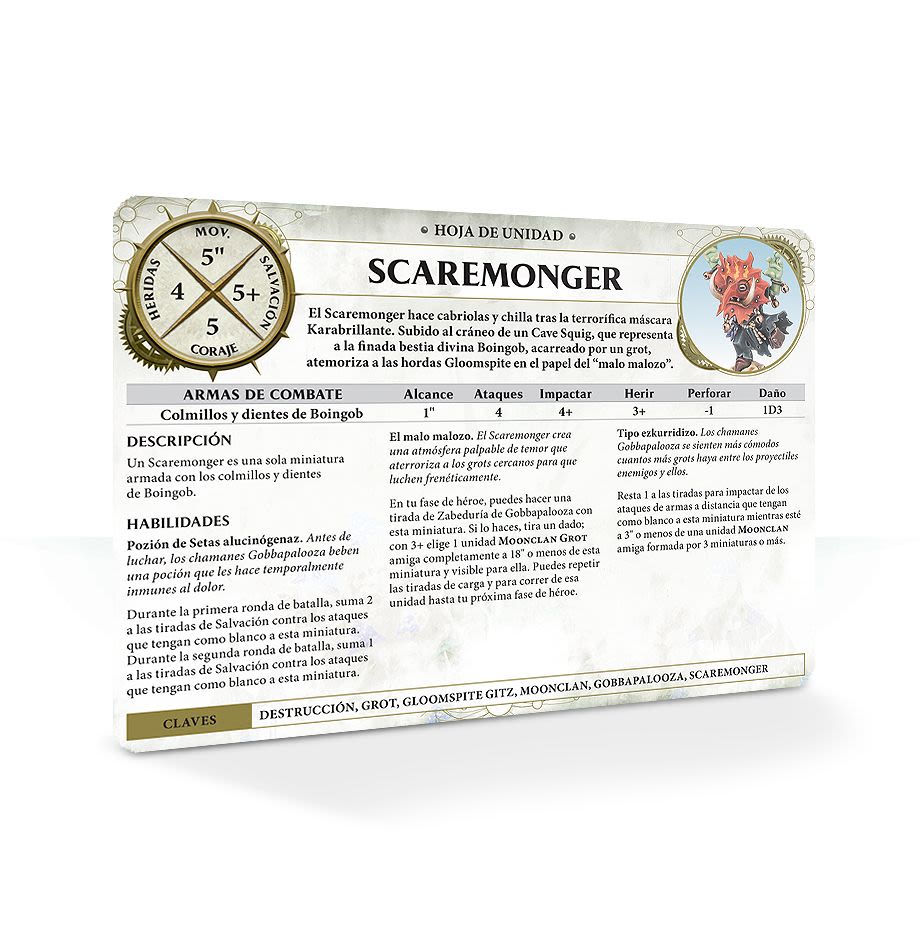 WARSCROLL CARDS: GLOOMSPITE GITZ (ESPAÑOL)2