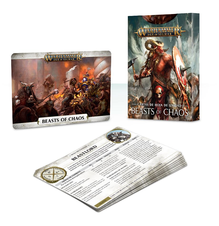 WARSCROLL CARDS: BEASTS OF CHAOS (ESPAÑOL)1