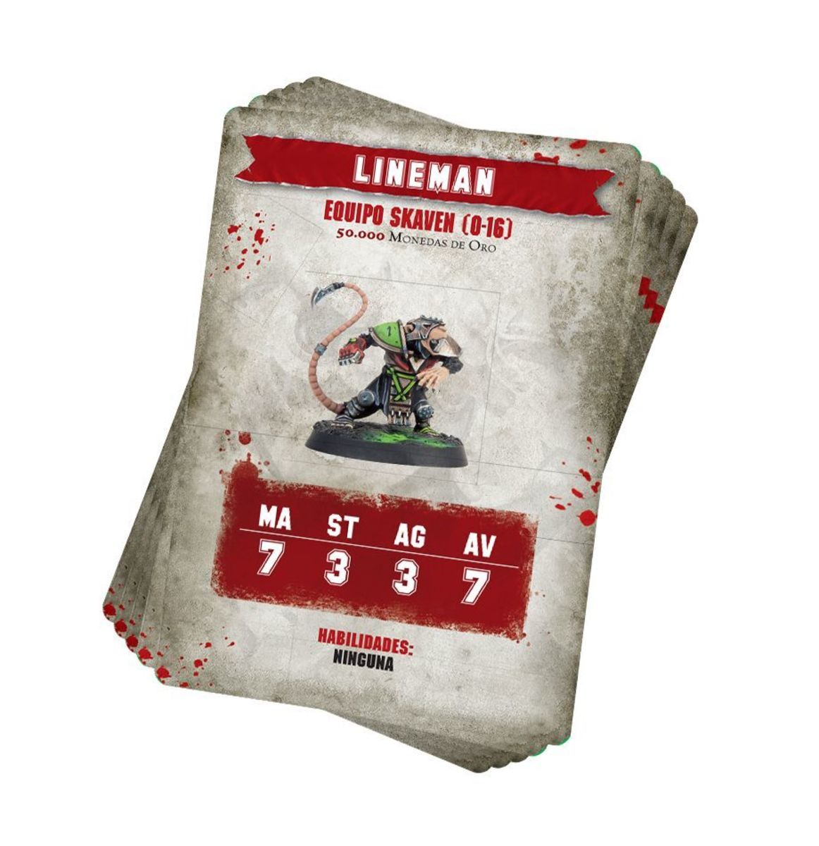 BLOOD BOWL: SKAVEN TEAM CARDS (SPANISH)2