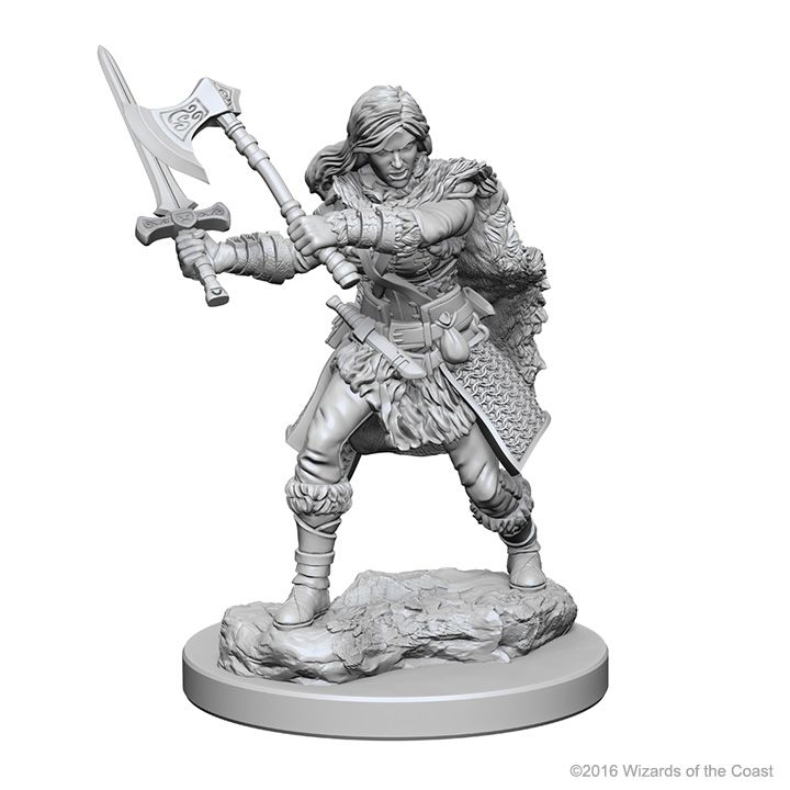 D&D NOLZUR'S MARVELOUS UNPAINTED MINIS: HUMAN FEMALE BARBARIAN OLD1