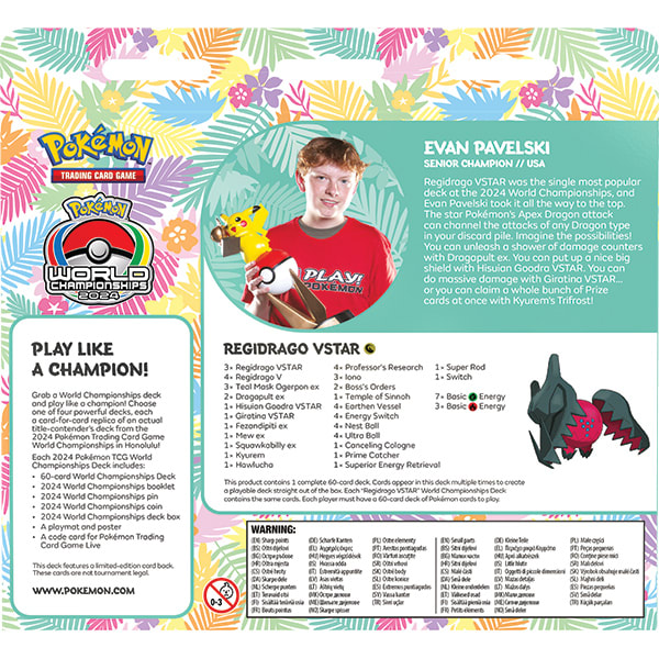 POKEMON TCG: 2024 WORLD CHAMPIONSHIP DECK - EVAN PAVELSKI - REGIDRAGO VSTAR1