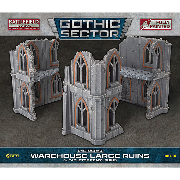 BATTLEFIELD IN A BOX: GOTHIC SECTOR- CASTOGRAD WAREHOUSE BIG RUINS2