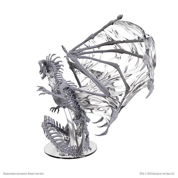 D&D NOLZUR'S MARVELOUS MINIATURES: UNPAINTED MINIS- BLACK DRACOLICH1