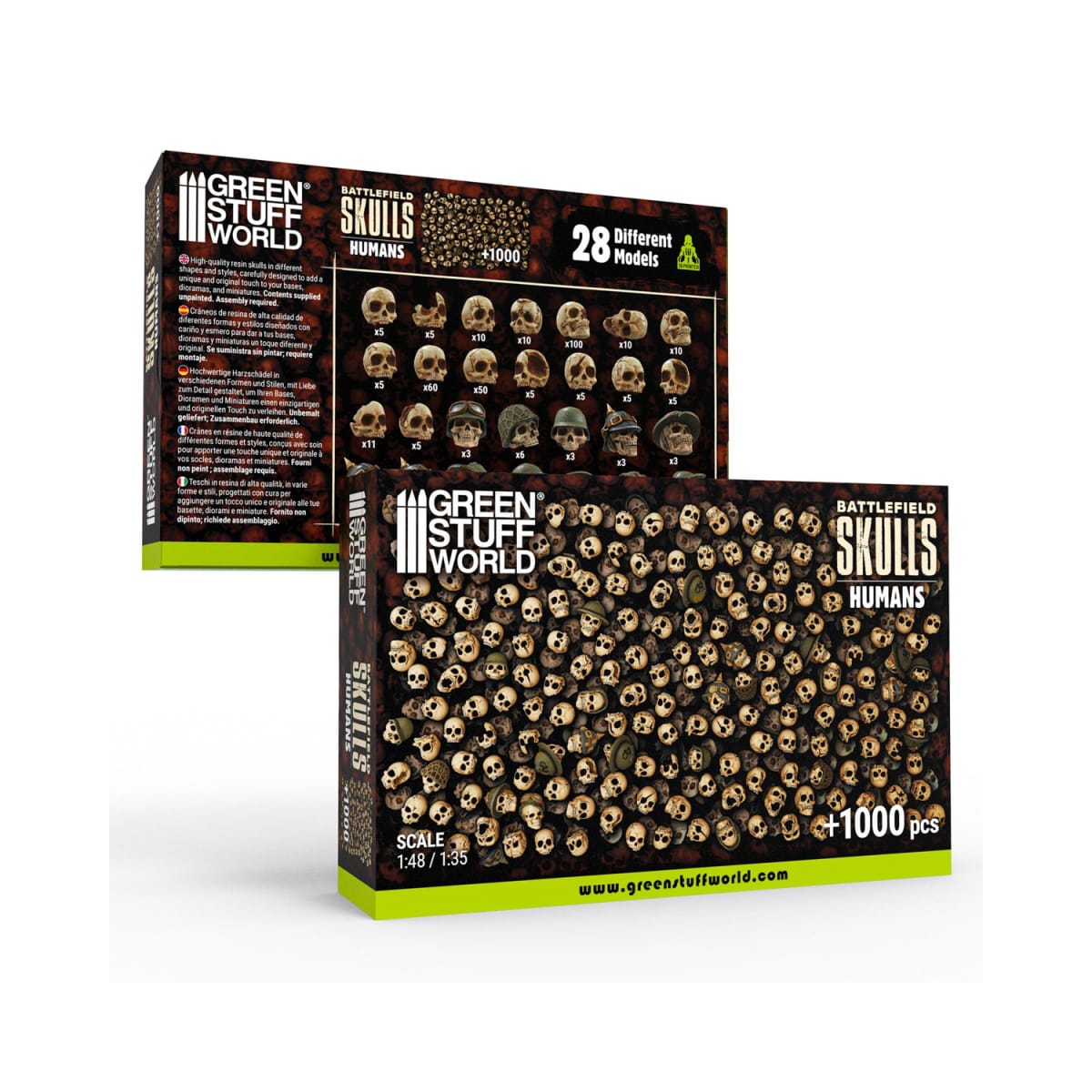 1000X CRANEOS DE RESINA 1:48-1:351