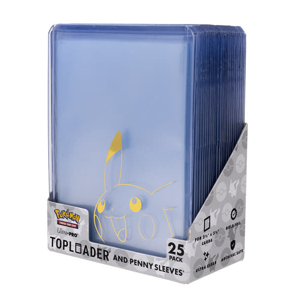TOPLOAD SLEEVE: 3X4 TOPLOADER COMBO POKEMON- PIKACHU (25 SLEEVES + 25 TOPLOADS)1