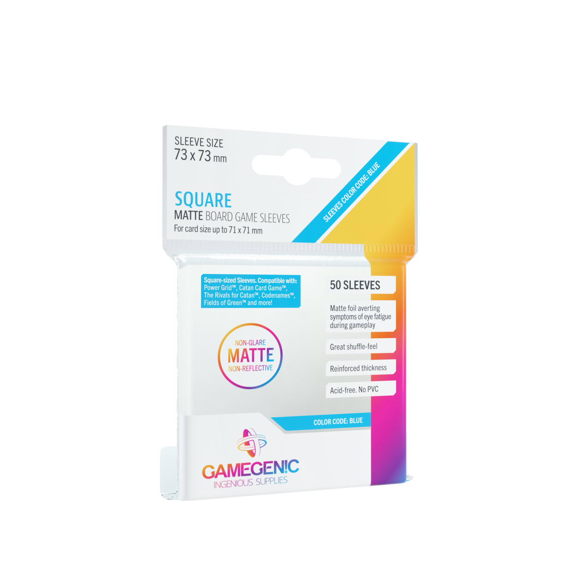GG BGG SLEEVES MATTE SQUARE-SIZED SLEEVES73 X 73 MM1