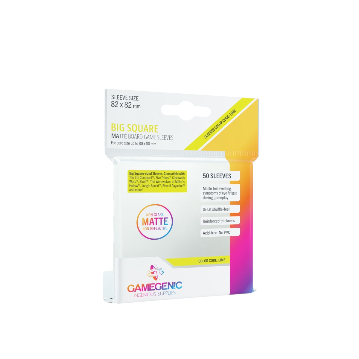 GG BGG SLEEVES MATTE BIG SQUARE-SIZED SLEEVES 82 X 82 MM1