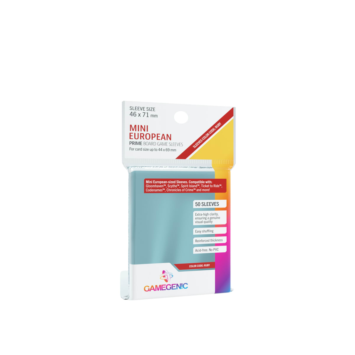 GG BGG SLEEVES PRIME MINI EUROPEAN-SIZED SLEEVES (50)1
