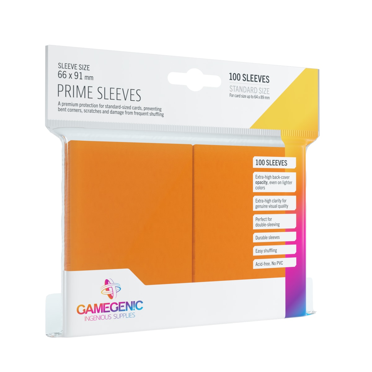 GG BGG SLEEVES PRIME SLEEVES ORANGE 66 X 91 MM (100)1