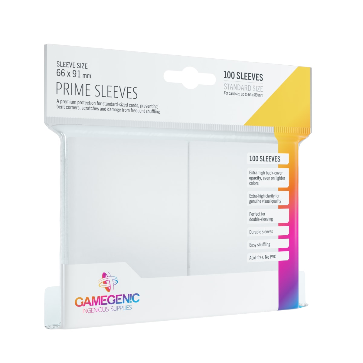 GG BGG SLEEVES PRIME SLEEVES WHITE (100)1
