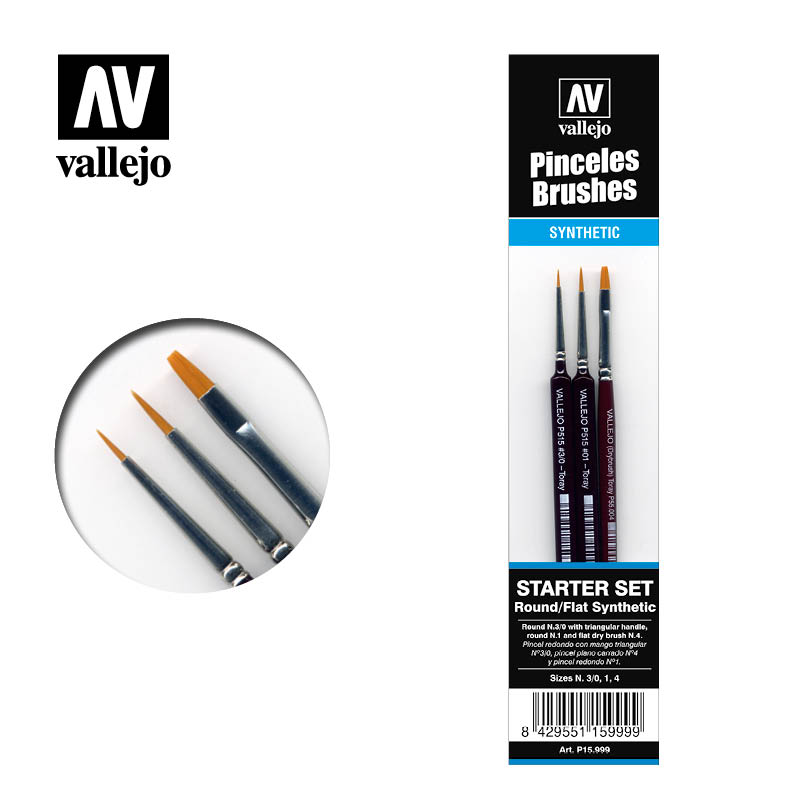 STARTER SET DE PINCELES (REDONDO NO.S 1 Y 3/0 - PLANO NO.4)1