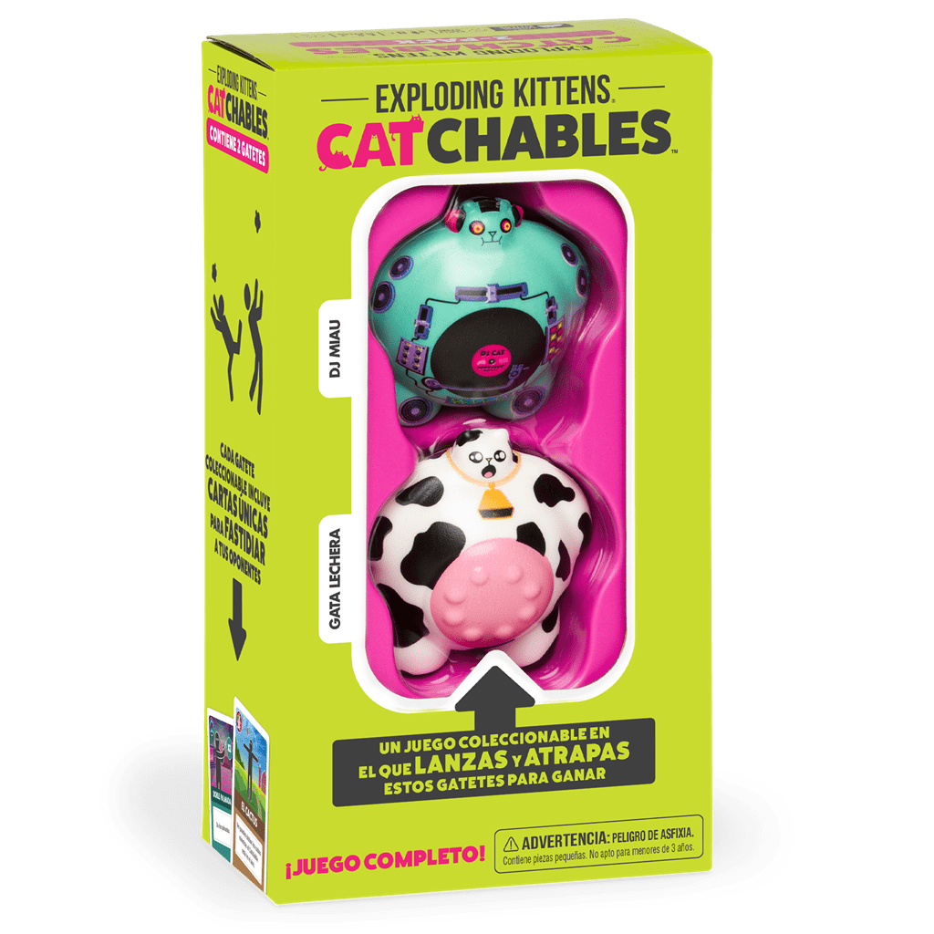 EXPLODING KITTENS CATCHABLES 2-PACK 4 DJ MIAU Y GATA LECHERA1