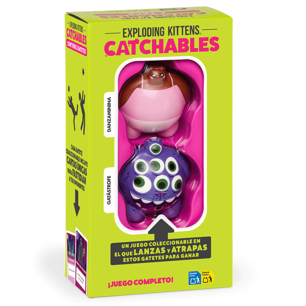 EXPLODING KITTENS CATCHABLES 2-PACK 3 DANZAMININA Y CATÁSTROFE1