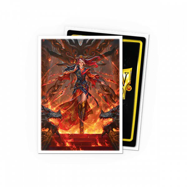DRAGON SHIELD SLEEVES: STANDARD- MATTE FLESH & BLOOD CINDRA, DRACAI OF RETRIBUTION ART, LIMITED EDI1