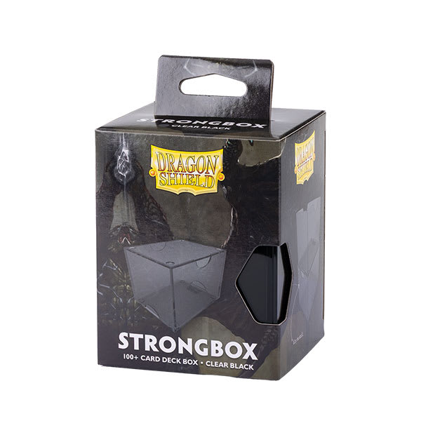 DRAGON SHIELD DECKBOX: 100+ STRONGBOX- CLEAR BLACK2