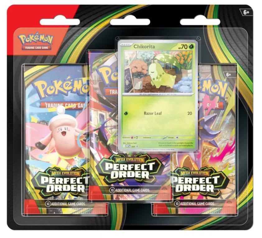 POKEMON TCG: SPANISH MEGA EVOLUTION 03 PERFECT ORDER- 3-BOOSTER BLISTER1