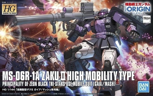 HG 1/144 MS-06R-1A ZAKUII GAIA/MASH CUSTOM1
