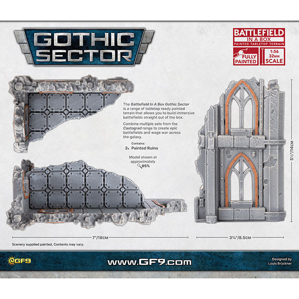 BATTLEFIELD IN A BOX: GOTHIC SECTOR- CASTOGRAD WAREHOUSE BIG RUINS1