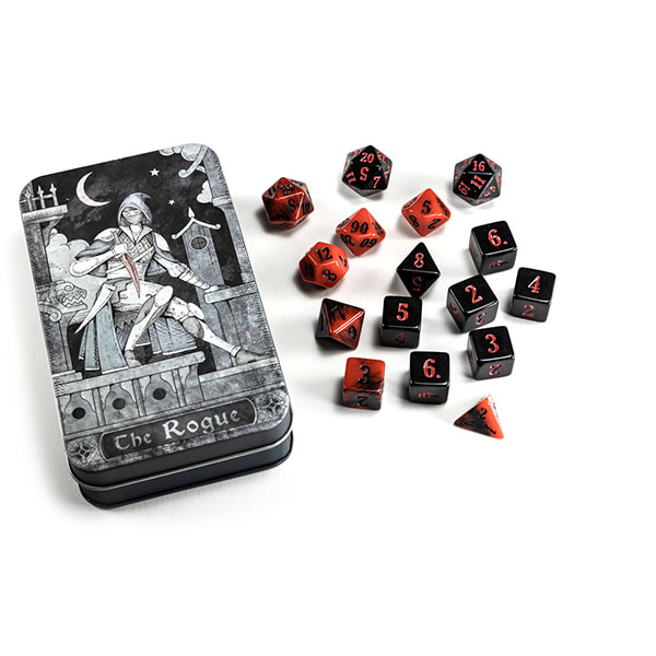 RPG CLASS DICE: ROGUE SET TIN (16 DICE)1