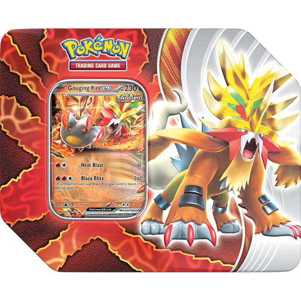 Pokemon TCG:  Paradox Destinies Tin Case - Gouging Fire1