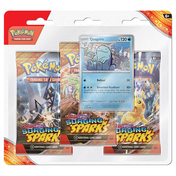 POKEMON TCG: SCARLET & VIOLET 08 SURGING SPARKS- 3-BOOSTER QUAGSIRE1