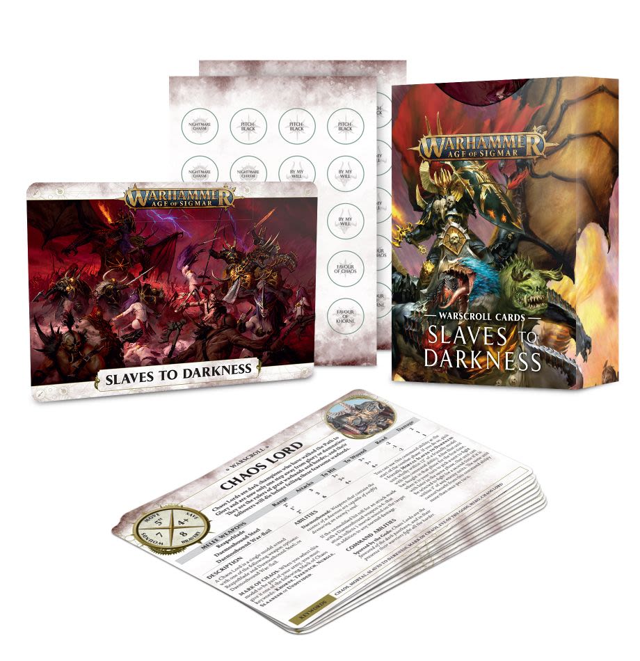 WARSCROLL CARDS: SLAVES TO DARKNESS (INGLES)1