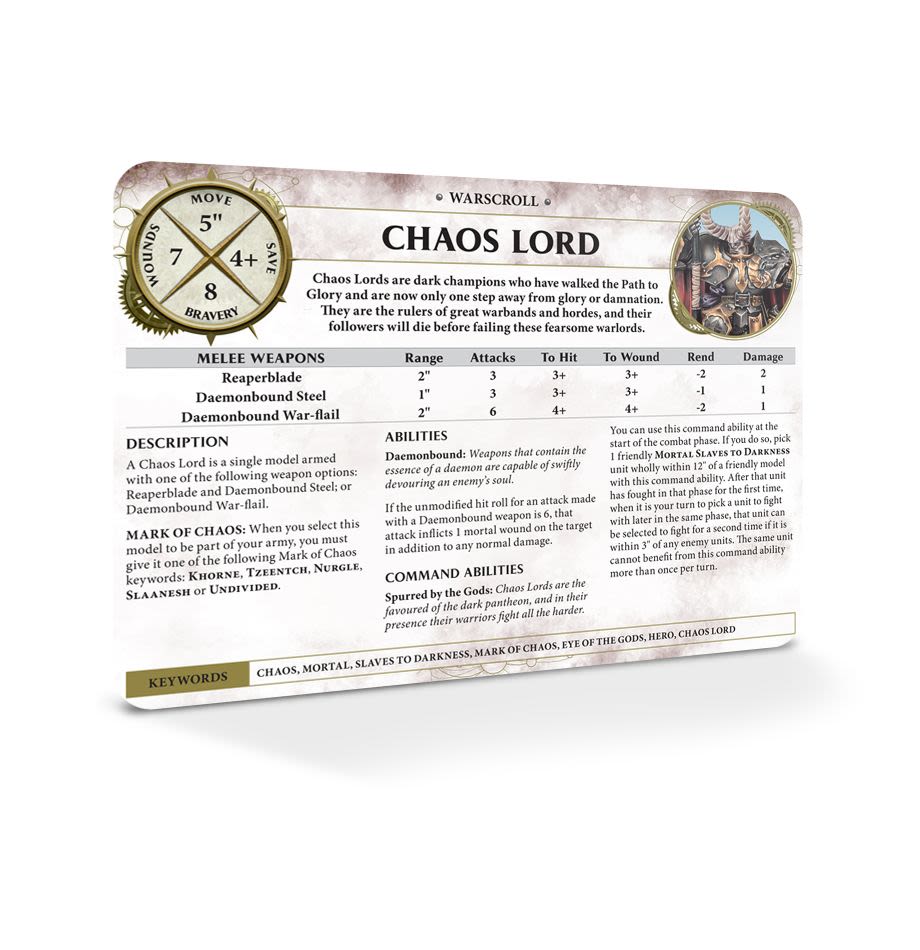 WARSCROLL CARDS: SLAVES TO DARKNESS (INGLES)3